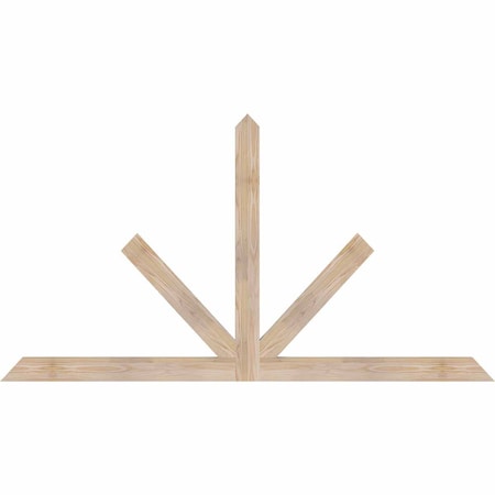 Ekena Millwork Saratoga Smooth Timber Gable Bracket, Douglas Fir, 72"W x 39"H x 1 1/2"D x 3 1/2"F, 13/12 Pitch GBW072X39X0204SAR00SDF